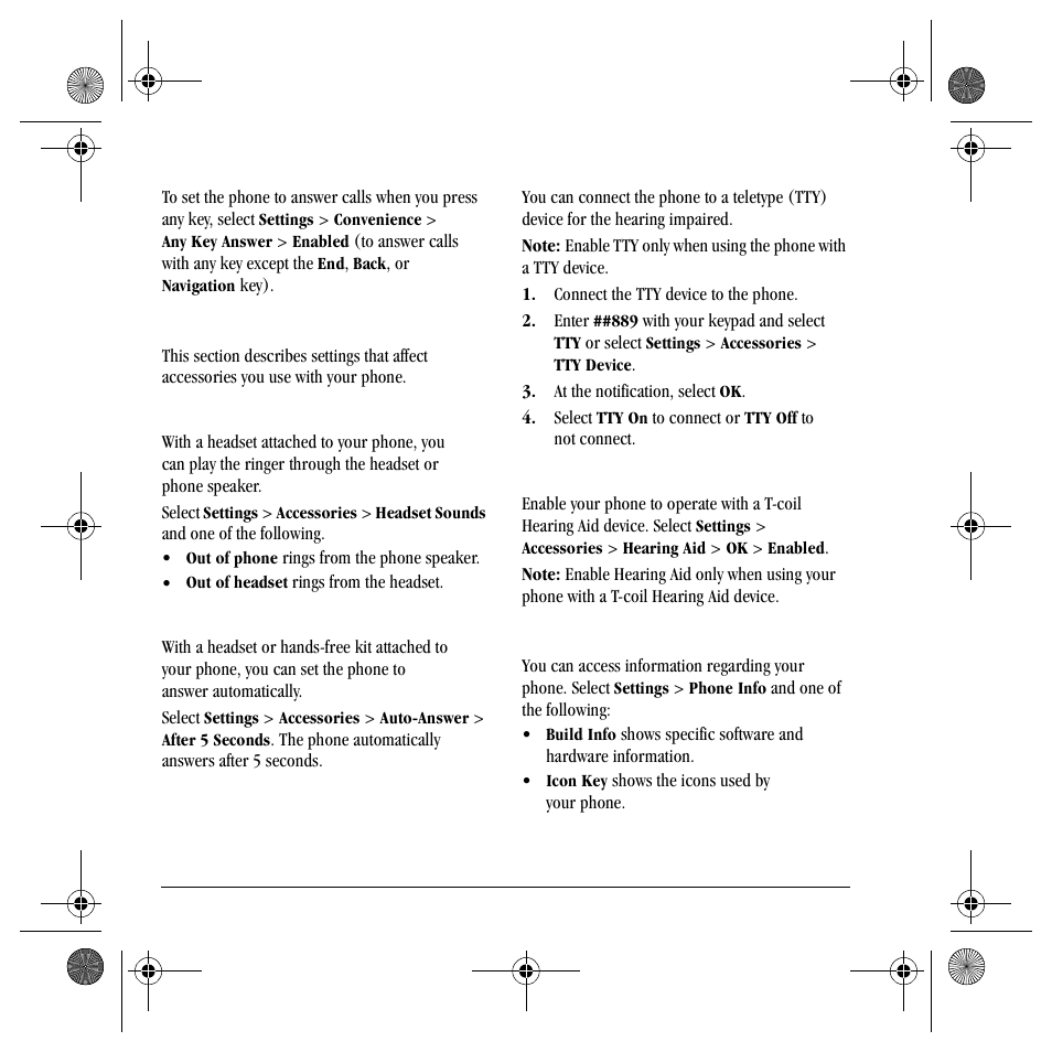 Accessories, Phone information | Kyocera S4000 User Manual | Page 68 / 80