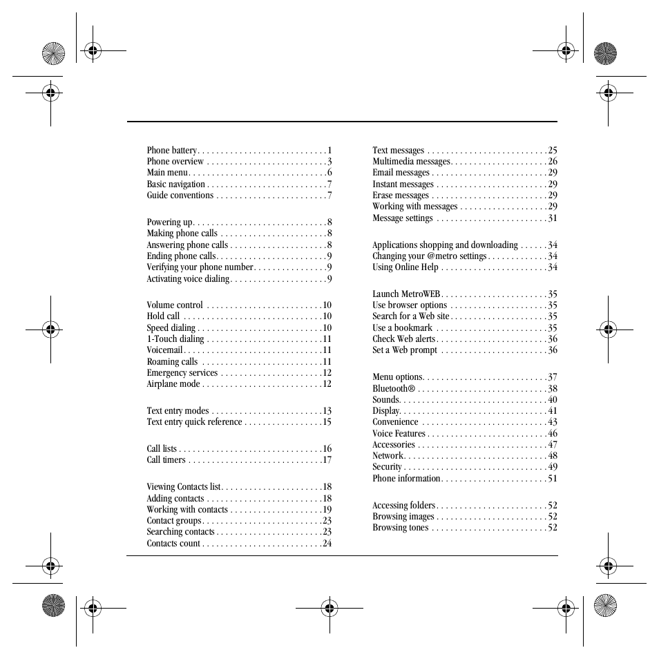 Able, Ontents | Kyocera Mako S4000 User Manual | Page 7 / 80