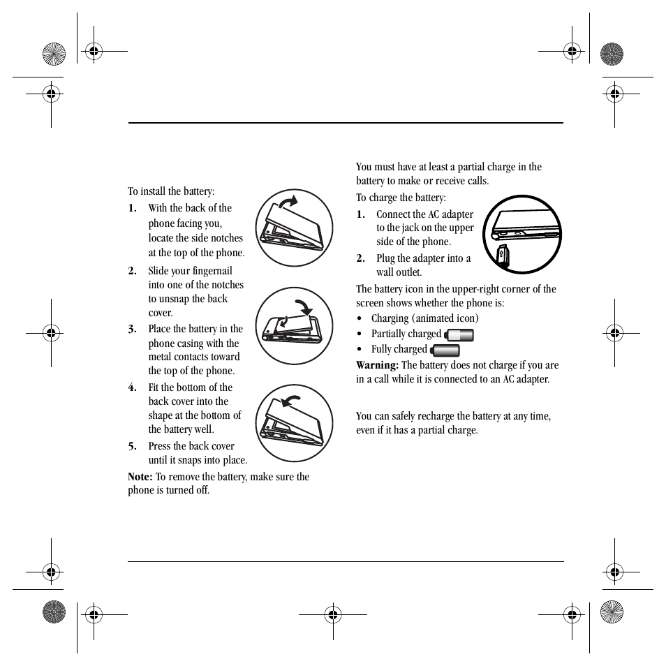 Phone battery | Kyocera Mako S4000 User Manual | Page 9 / 80