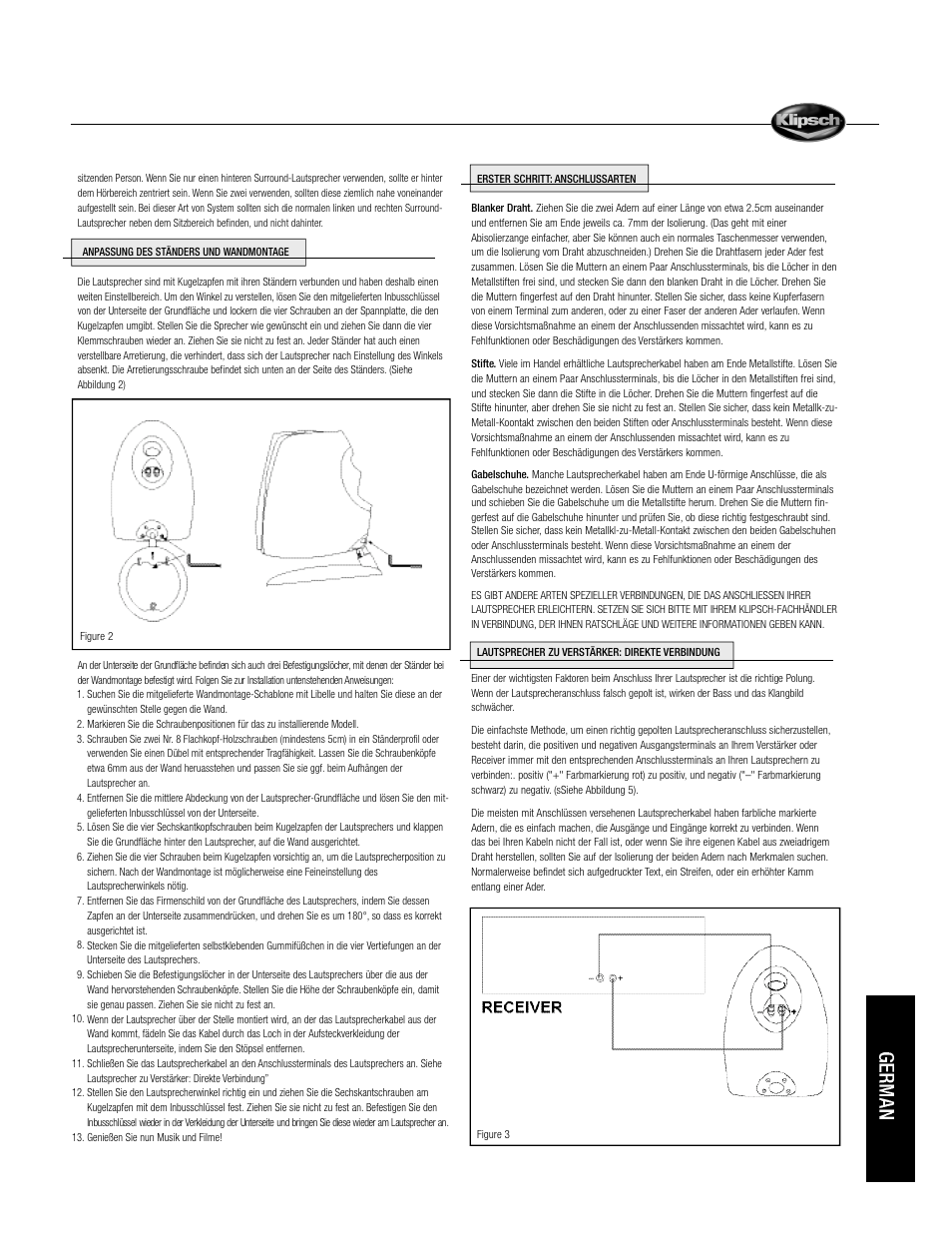Klipsch Reference Sattelite Speaker User Manual | Page 9 / 24