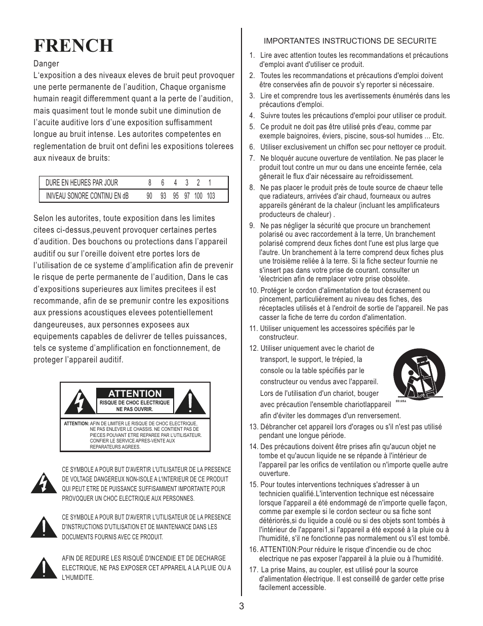 French | Kustom Dart 10FX User Manual | Page 3 / 8