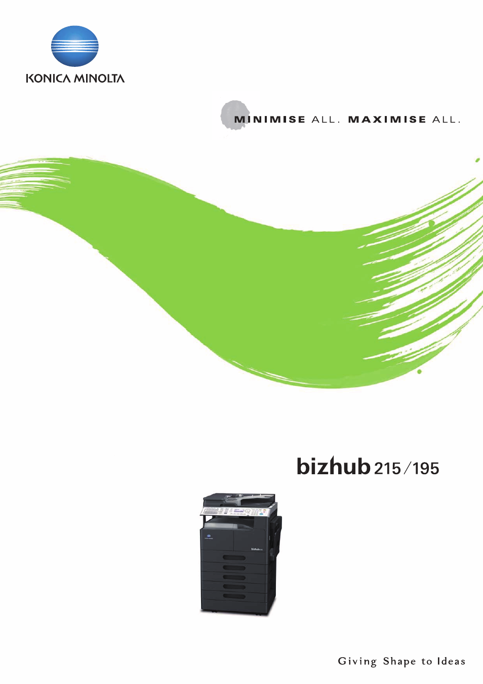 Konica Minolta Bizhub 215 User Manual | 4 pages