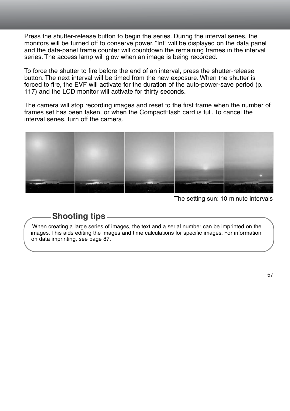 Shooting tips | Konica Minolta 5D User Manual | Page 57 / 150