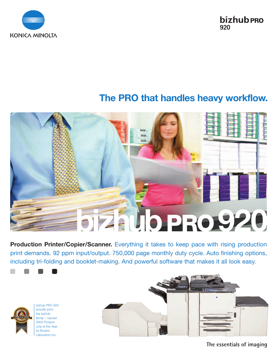 Konica Minolta bizhub PRO 920 User Manual | 8 pages