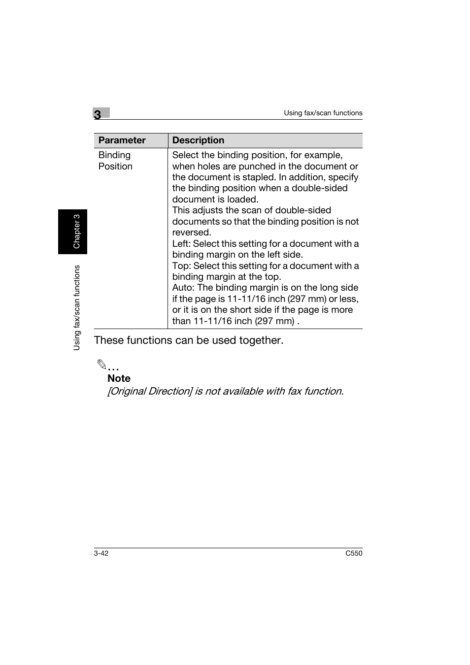 These functions can be used together | Konica Minolta C550 User Manual | Page 143 / 164