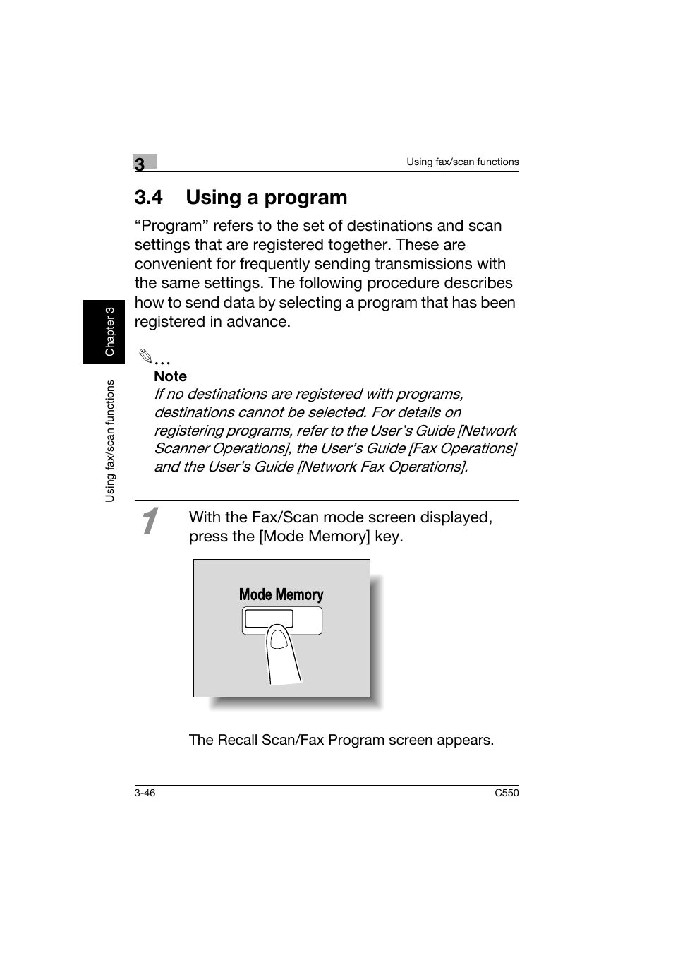 4 using a program, 4 using a program -46 | Konica Minolta C550 User Manual | Page 147 / 164