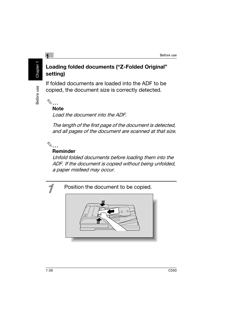 Konica Minolta C550 User Manual | Page 35 / 164