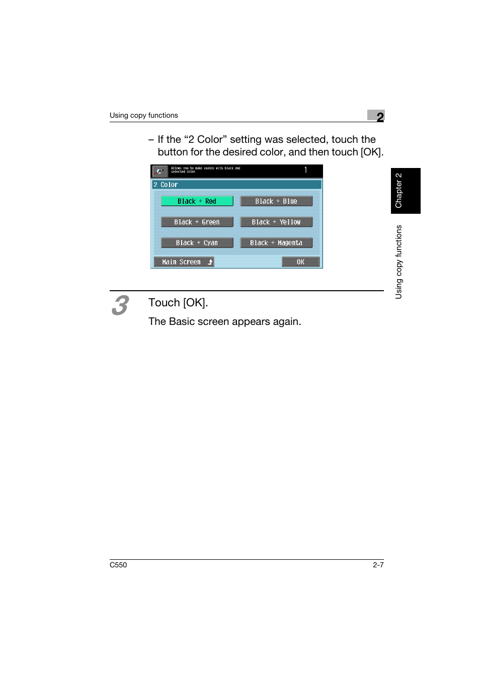Konica Minolta C550 User Manual | Page 50 / 164