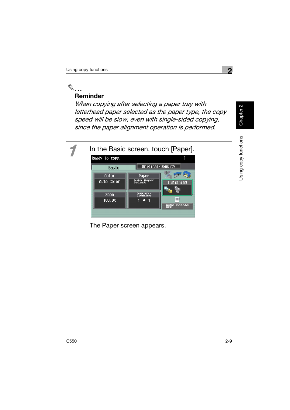 Konica Minolta C550 User Manual | Page 52 / 164