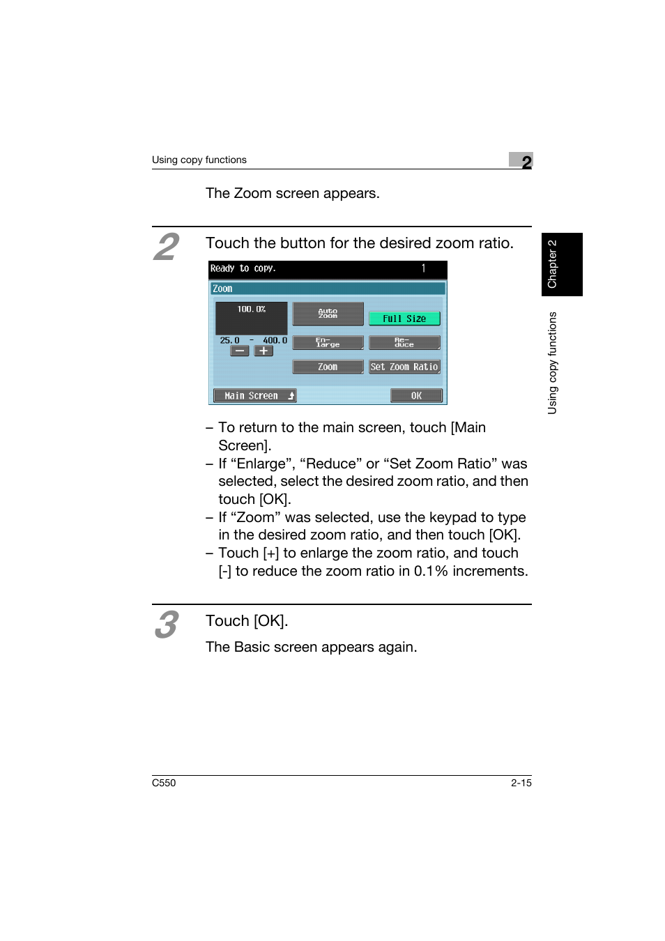 Konica Minolta C550 User Manual | Page 58 / 164