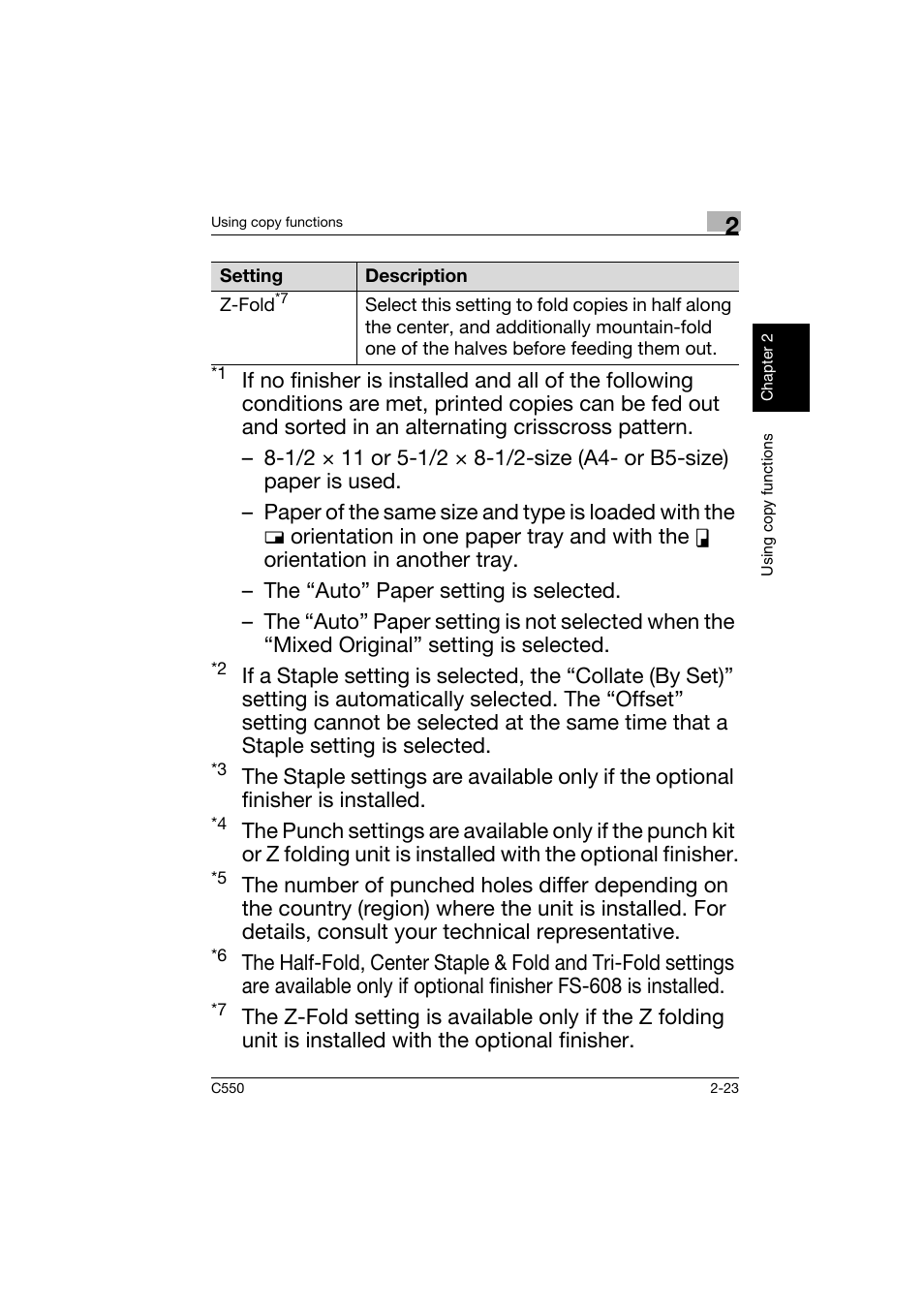 Konica Minolta C550 User Manual | Page 66 / 164