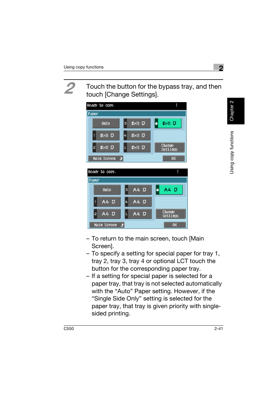 Konica Minolta C550 User Manual | Page 84 / 164