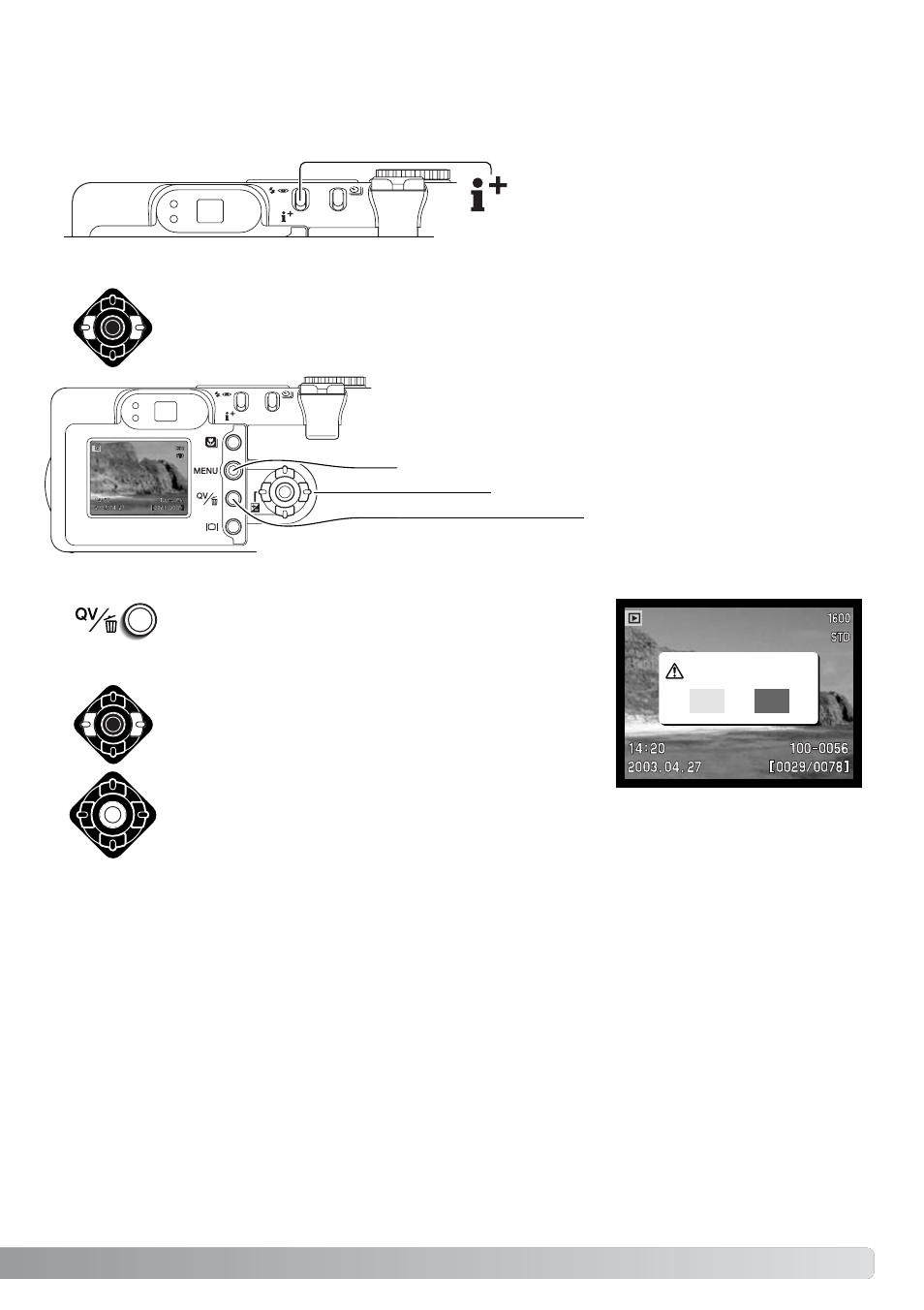 Viewing and deleting images | Konica Minolta DiMAGE F200 User Manual | Page 35 / 132