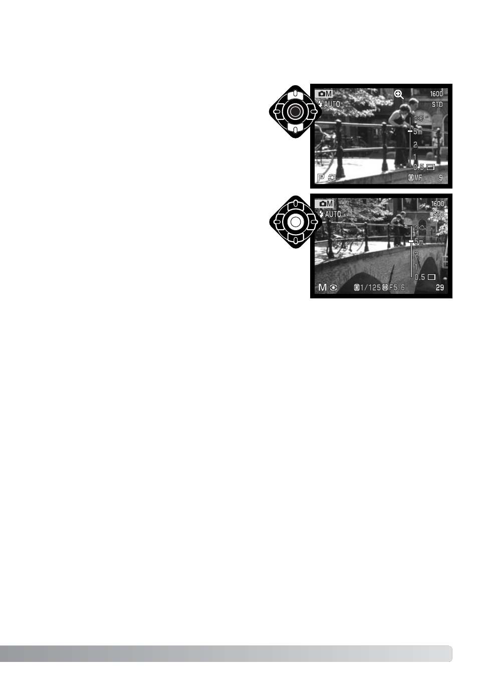 Manual focus, Full-time af | Konica Minolta DiMAGE F200 User Manual | Page 67 / 132