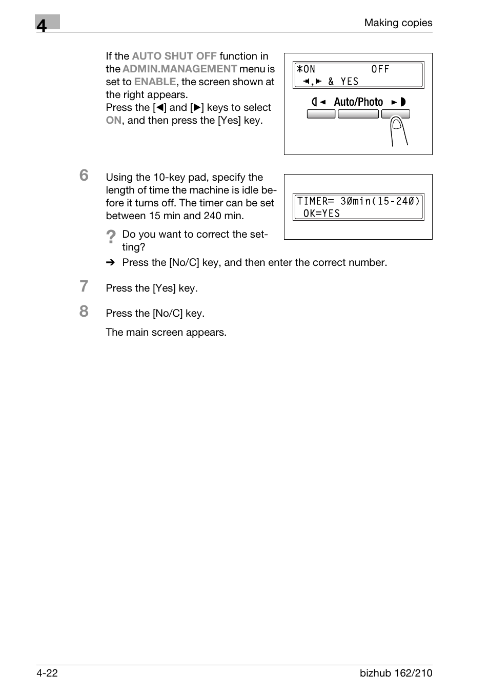 Konica Minolta BIZHUB 210 User Manual | Page 126 / 256