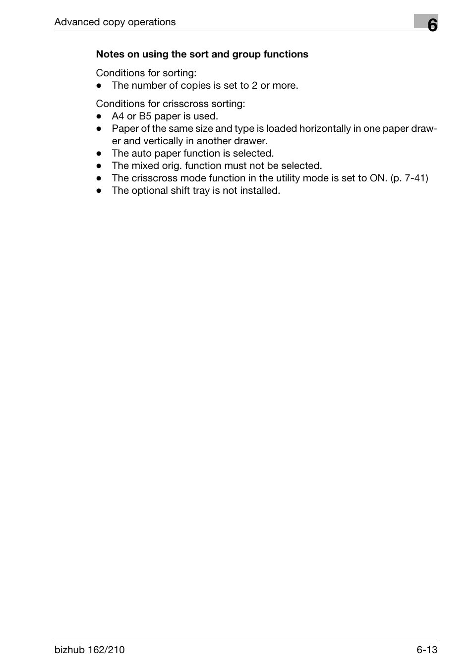 Notes on using the sort and group functions, Notes on using the sort and group functions -13 | Konica Minolta BIZHUB 210 User Manual | Page 157 / 256