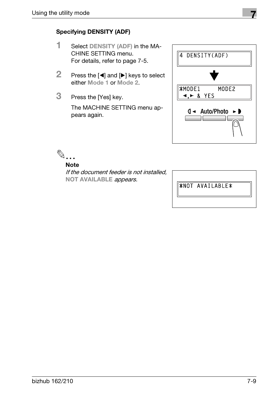Specifying density (adf), Specifying density (adf) -9 | Konica Minolta BIZHUB 210 User Manual | Page 177 / 256
