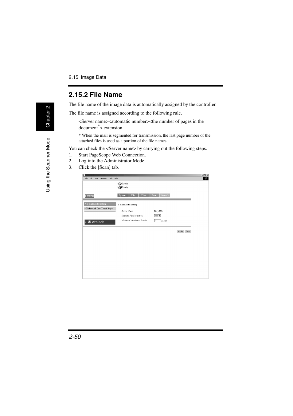 2 file name, 2 file name -50, Ee p. 2-50) | Konica Minolta IC-401 User Manual | Page 103 / 106