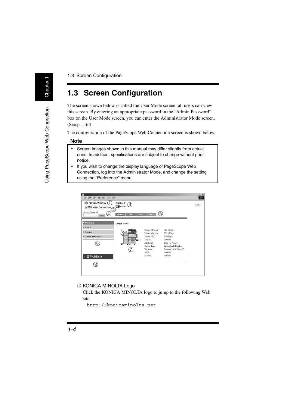 3 screen configuration, 3 screen configuration -4 | Konica Minolta IC-401 User Manual | Page 11 / 106