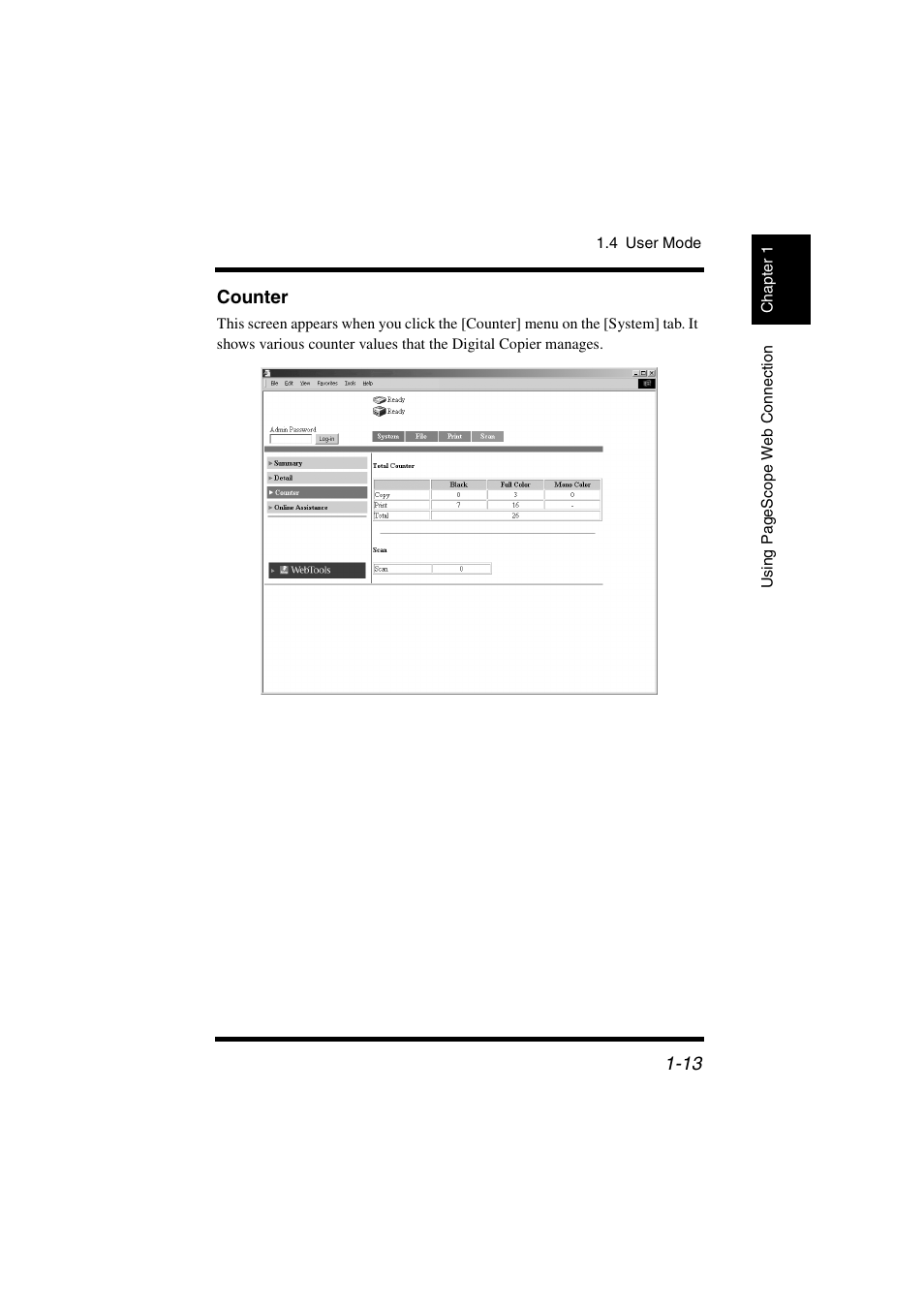 Counter | Konica Minolta IC-401 User Manual | Page 20 / 106