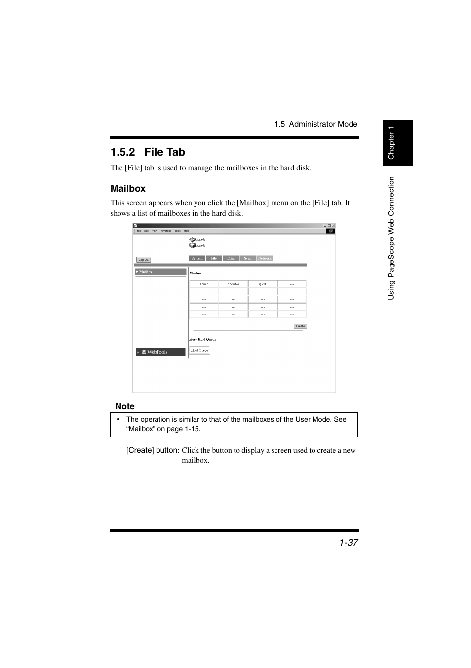 2 file tab, Mailbox, File tab -37 | Konica Minolta IC-401 User Manual | Page 44 / 106