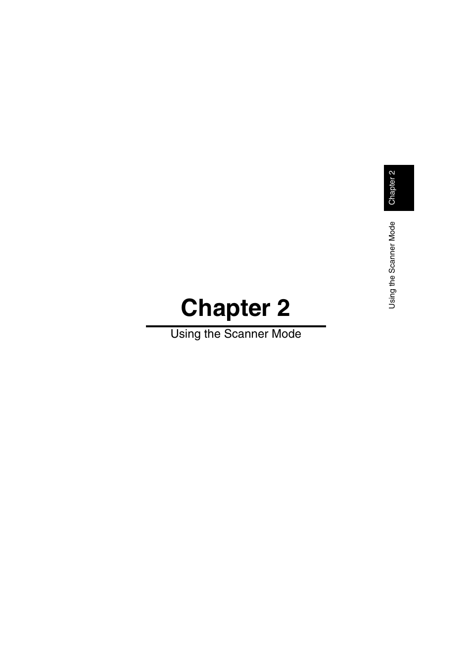 Using the scanner mode, Chapter 2 using the scanner mode, Chapter 2 | Konica Minolta IC-401 User Manual | Page 54 / 106