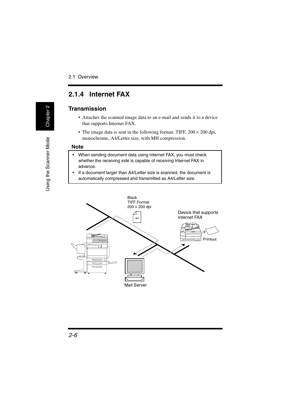 4 internet fax, Transmission, Internet fax -6 | P. 2-6) | Konica Minolta IC-401 User Manual | Page 59 / 106