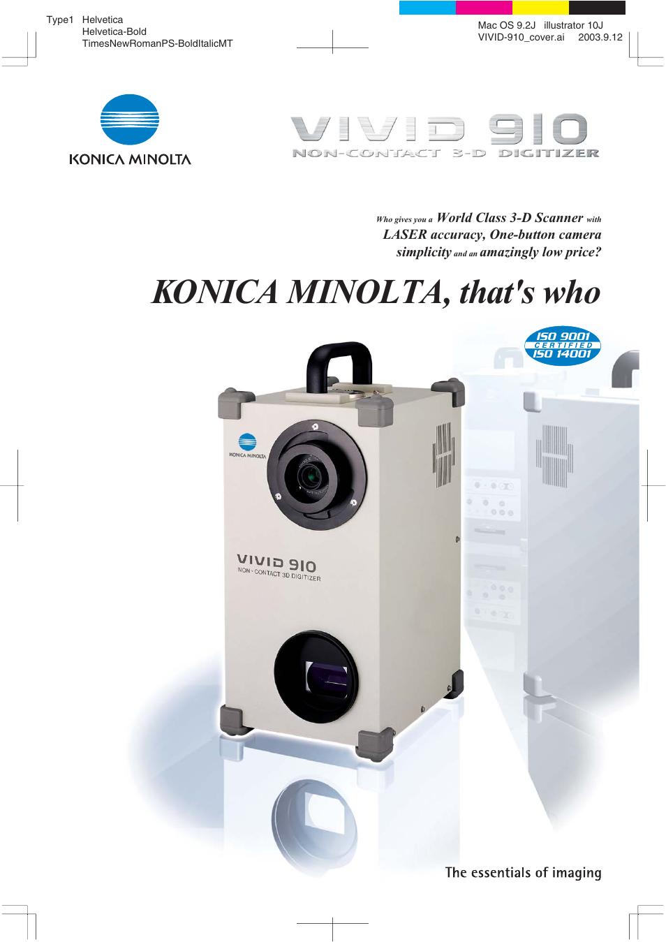 Konica Minolta 3-D Scanner User Manual | 3 pages