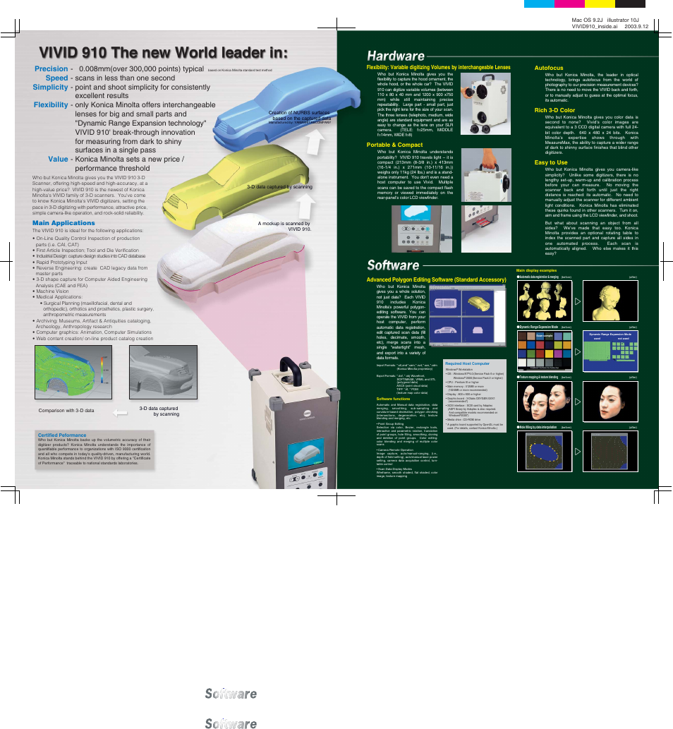 Konica Minolta 3-D Scanner User Manual | Page 2 / 3