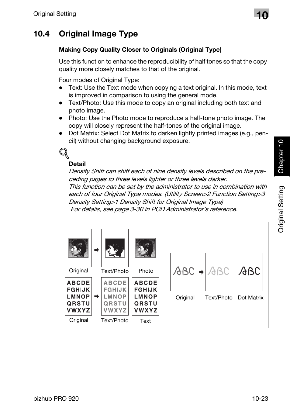 4 original image type, Original image type -23 | Konica Minolta BIZHUB PRO bizhubPRO920 User Manual | Page 233 / 410