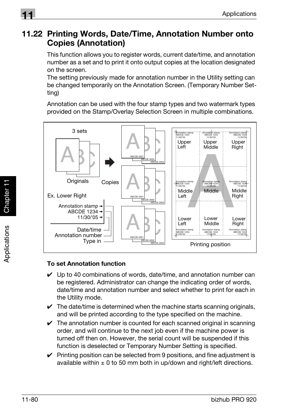 Annotation) -80, To set annotation function -80, Cb c b | Konica Minolta BIZHUB PRO bizhubPRO920 User Manual | Page 314 / 410