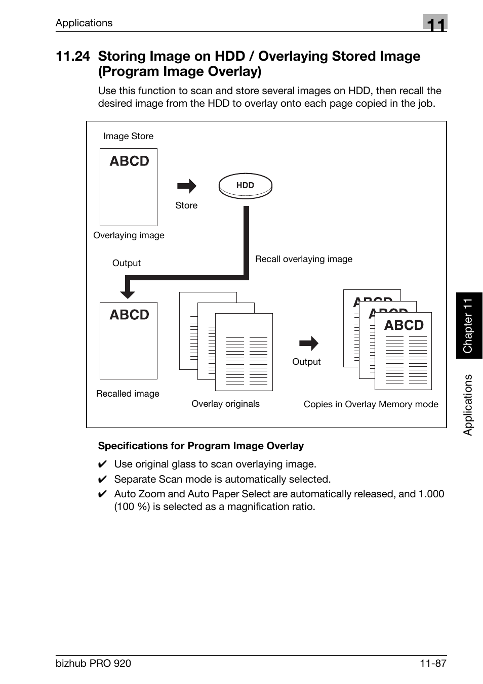 Overlay) -87, Specifications for program image overlay -87 | Konica Minolta BIZHUB PRO bizhubPRO920 User Manual | Page 321 / 410