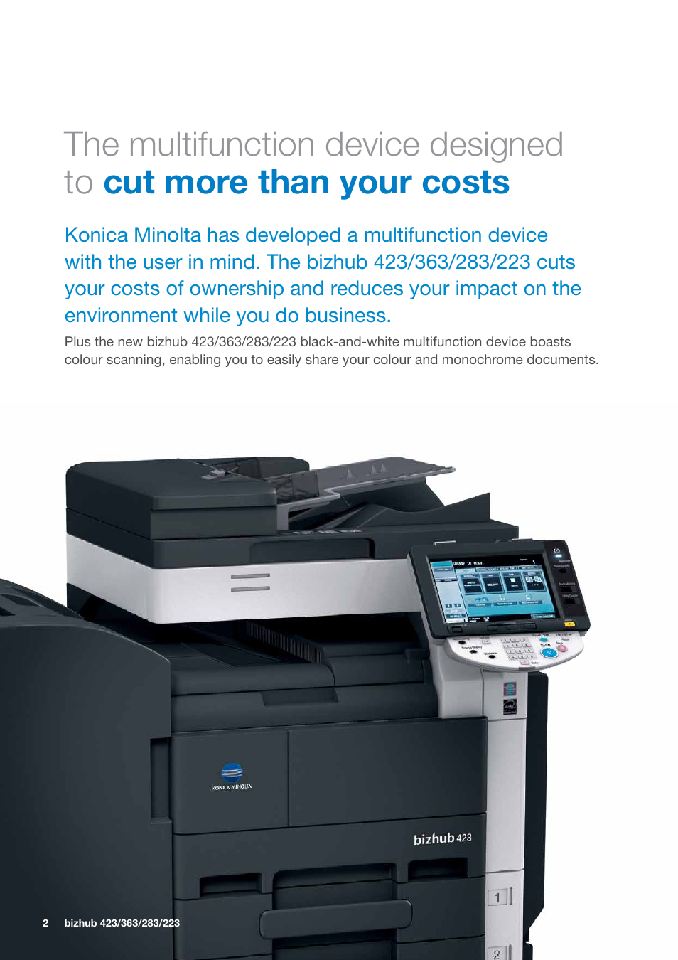 Konica Minolta BIZHUB 283 User Manual | Page 2 / 16
