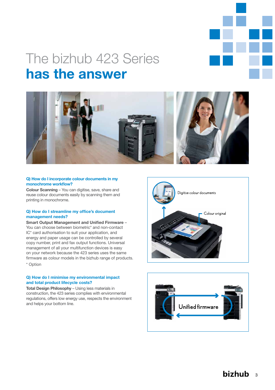 The bizhub 423 series has the answer | Konica Minolta BIZHUB 283 User Manual | Page 3 / 16