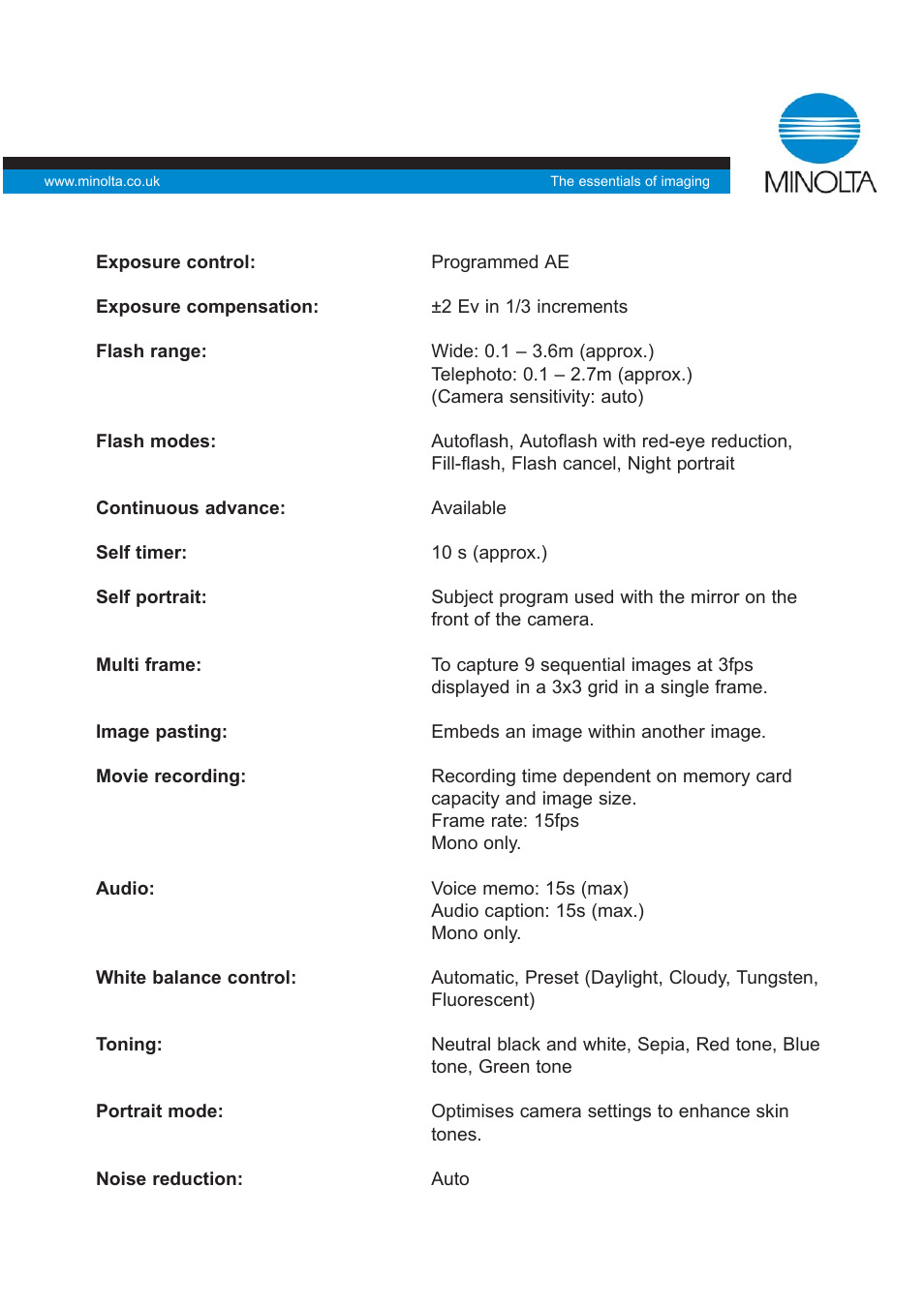 Konica Minolta X 20 User Manual | Page 2 / 6