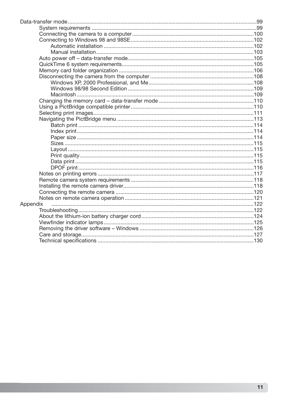 Konica Minolta xg User Manual | Page 11 / 132