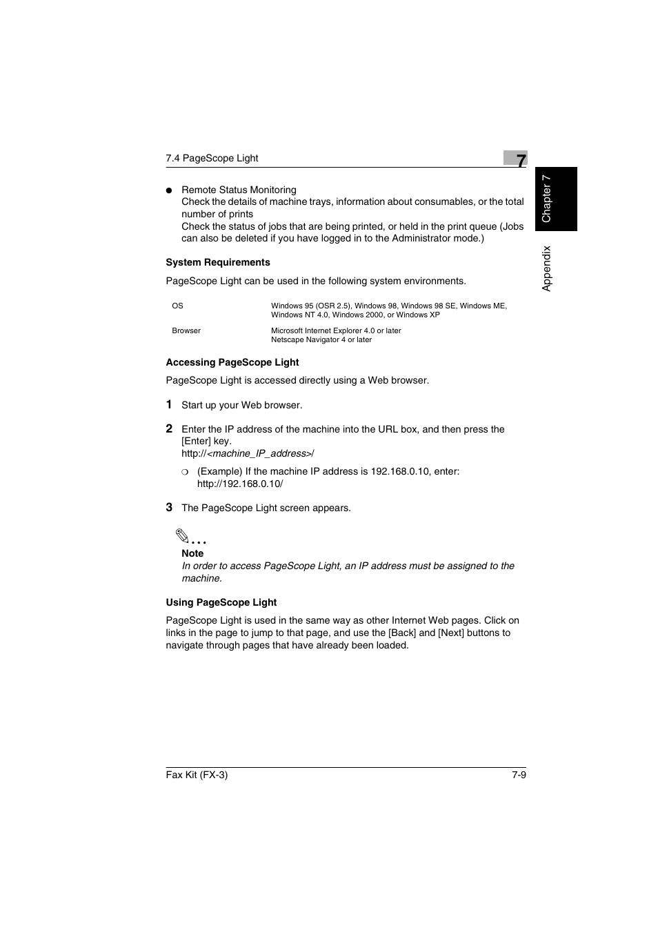 System requirements | Konica Minolta Fax Kit (FX-3) User Manual | Page 152 / 160
