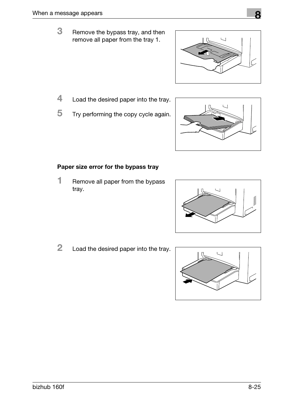 Paper size error for the bypass tray, Paper size error for the bypass tray -25 | Konica Minolta bizhub 160f User Manual | Page 269 / 302