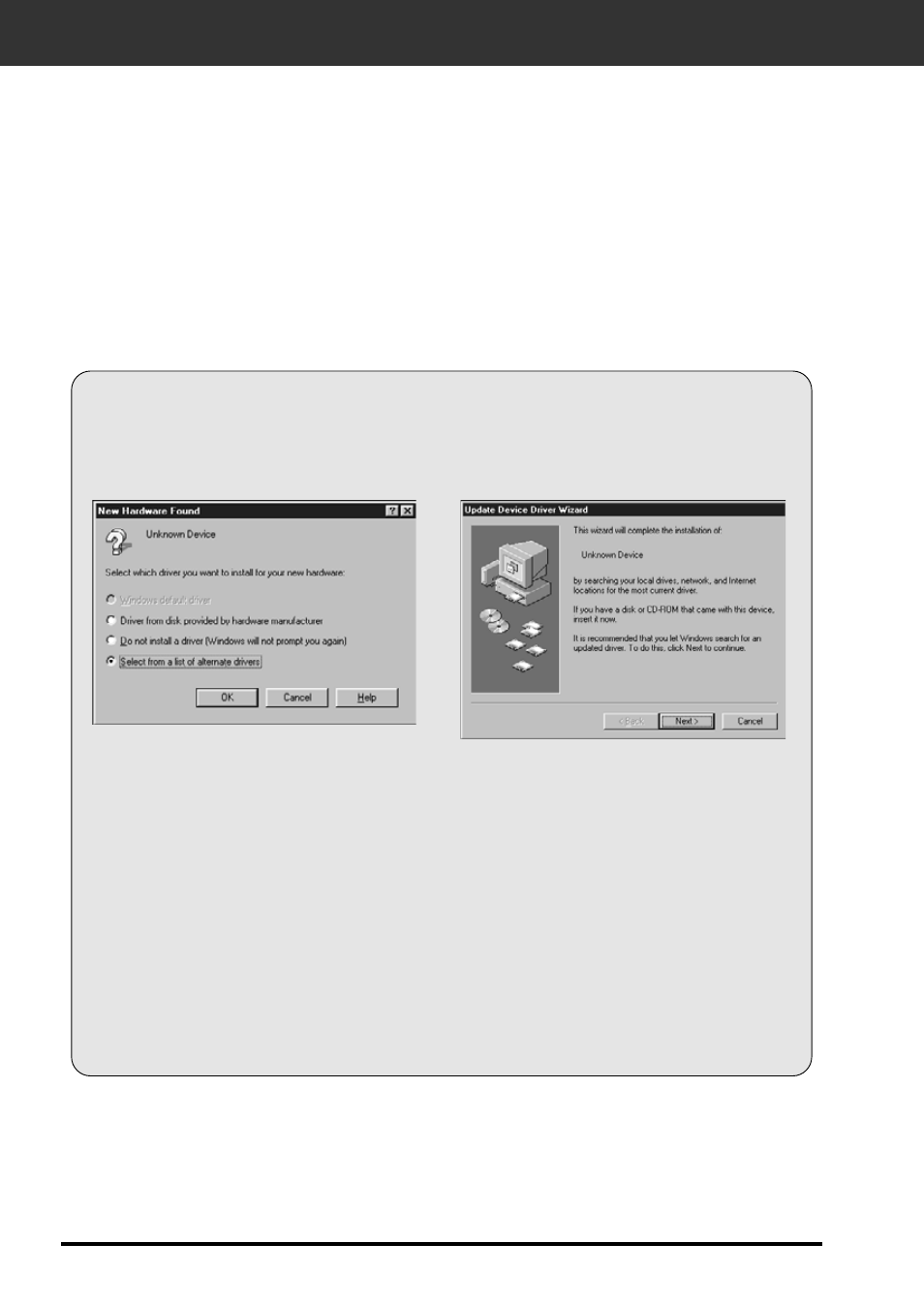 Installing the software pc/at, Windows 95/ windows 98 windows nt | Konica Minolta F-2900 User Manual | Page 14 / 85