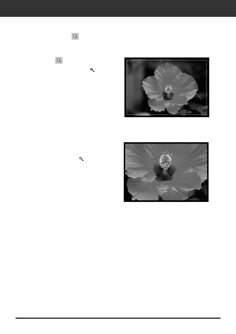 Magnifying or reducing the view | Konica Minolta F-2900 User Manual | Page 34 / 85