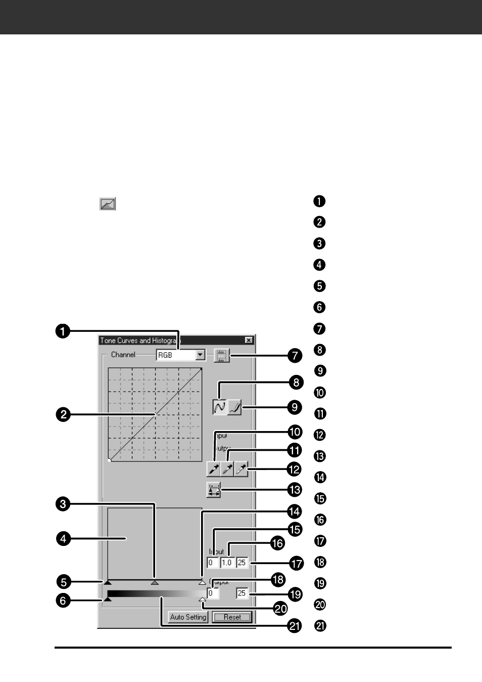 Image correction - tone curves/histogram | Konica Minolta F-2900 User Manual | Page 37 / 85