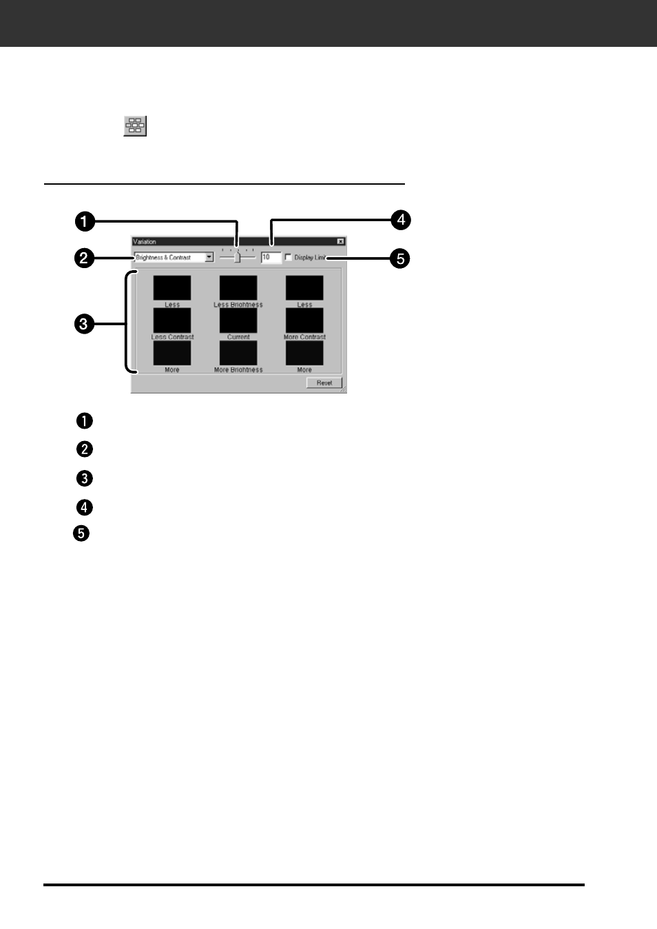 Image correction - variation correction, Selecting the correction item | Konica Minolta F-2900 User Manual | Page 46 / 85