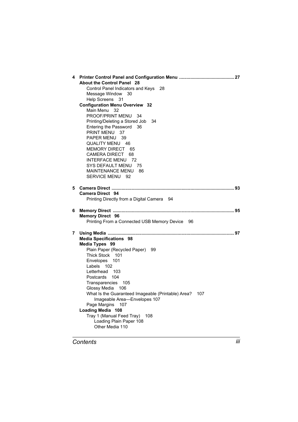 Contents iii | Konica Minolta BIZHUB C30P User Manual | Page 11 / 276