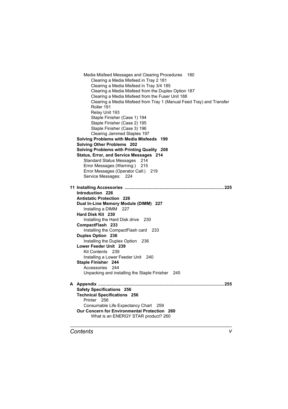 Contents v | Konica Minolta BIZHUB C30P User Manual | Page 13 / 276