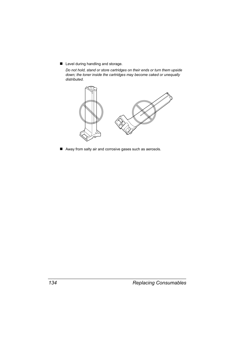 Replacing consumables 134 | Konica Minolta BIZHUB C30P User Manual | Page 148 / 276