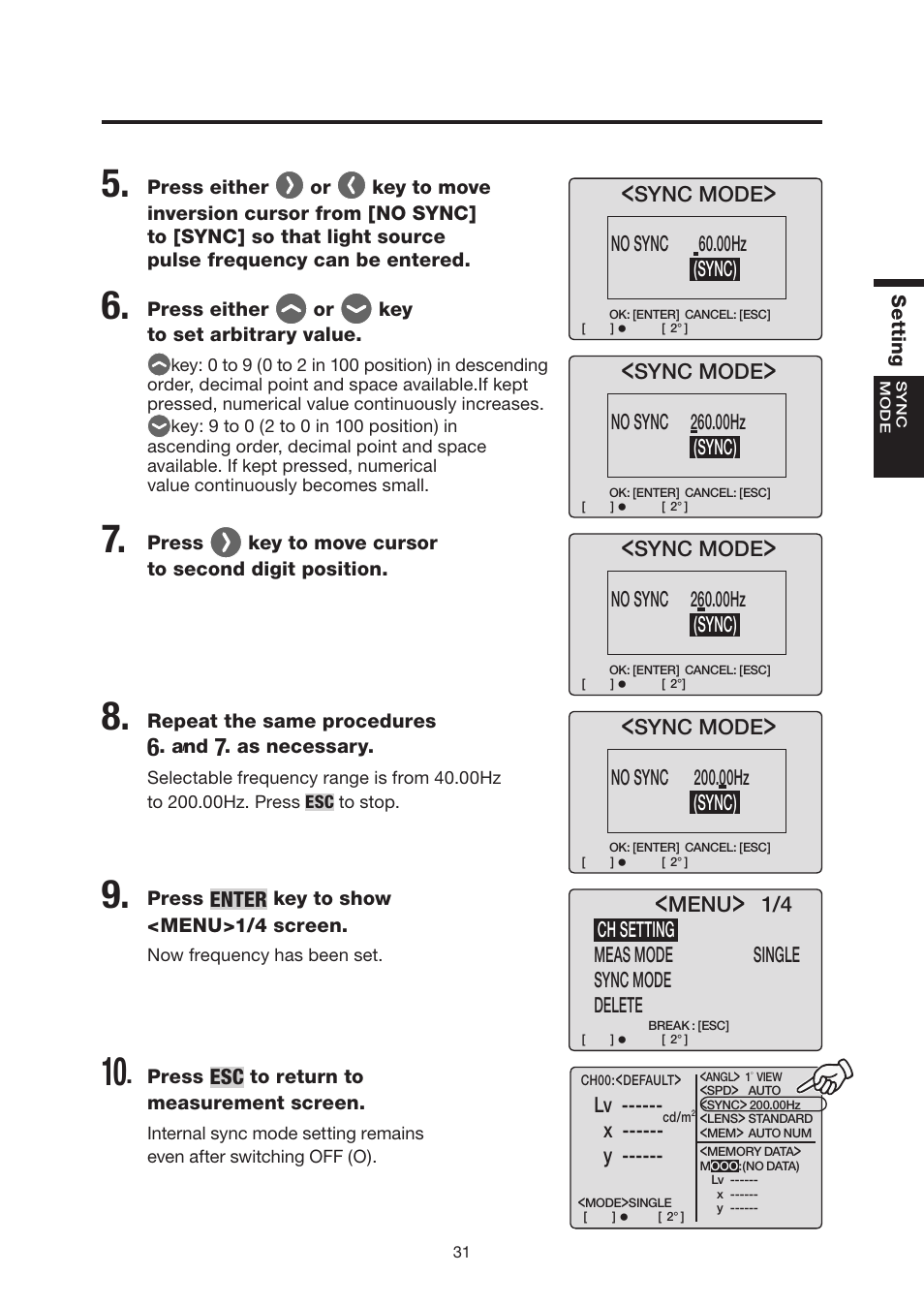Konica Minolta Chroma Meter CS-200 User Manual | Page 33 / 124