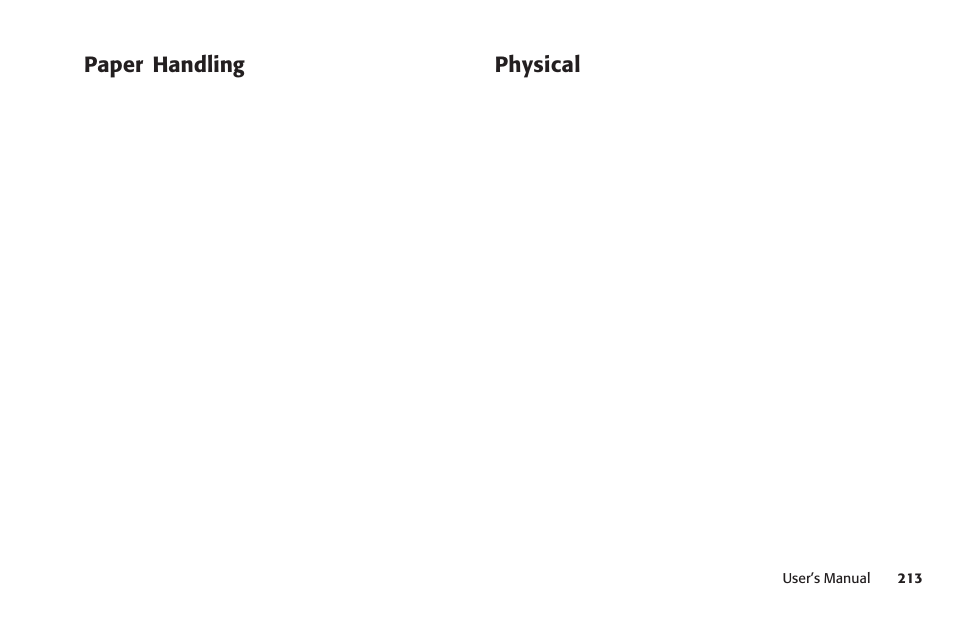 Paper handling, Physical | Konica Minolta Fax 9930 User Manual | Page 228 / 249