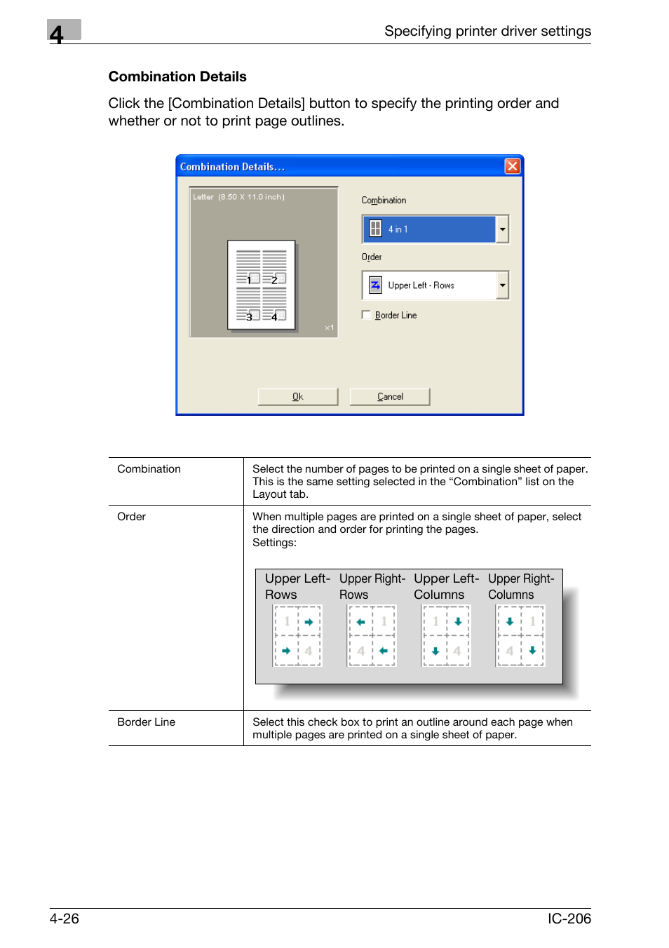Combination details, Combination details -26 | Konica Minolta bizhub 163 User Manual | Page 115 / 362