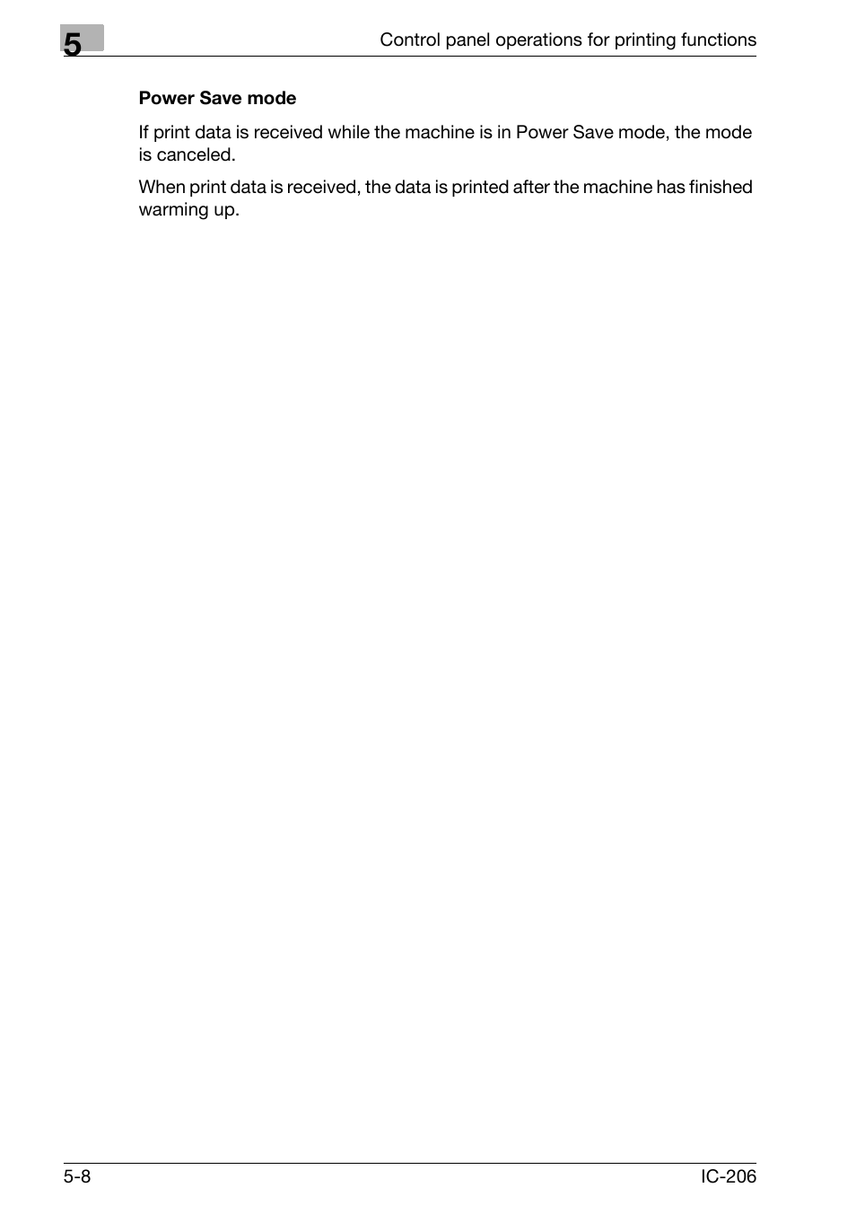 Power save mode, Power save mode -8 | Konica Minolta bizhub 163 User Manual | Page 135 / 362