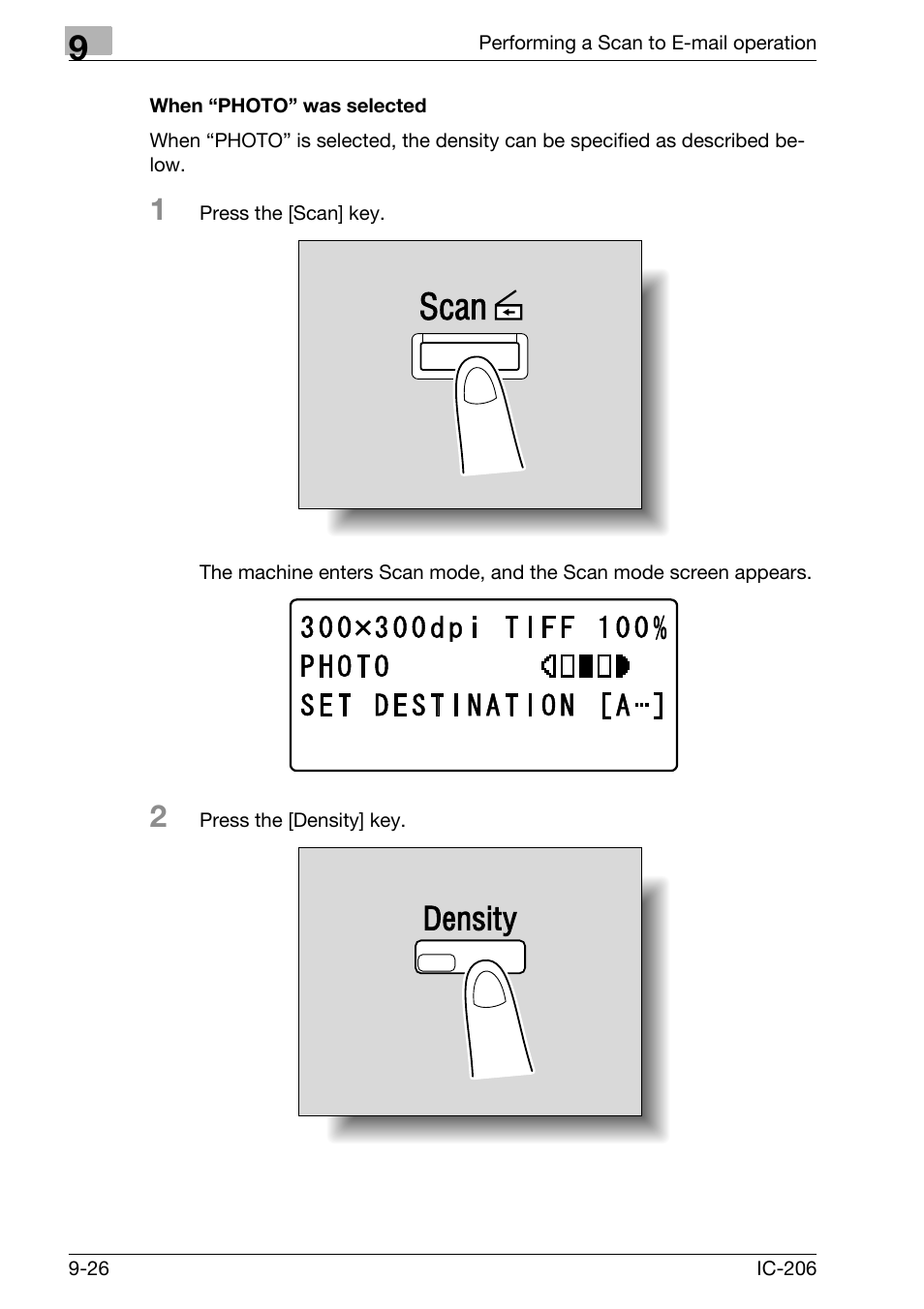 When “photo” was selected, When “photo” was selected -26 | Konica Minolta bizhub 163 User Manual | Page 241 / 362